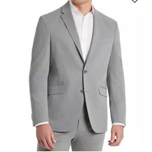 KENNETH COLE Techni-Cole Slim Fit SUIT Jacket Pants Light Gray 42L